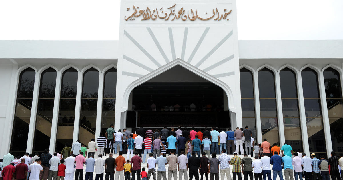 Prayers in congregation at the Islamic Center