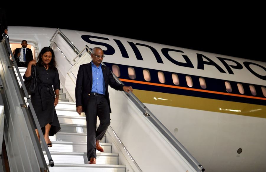 President Ibrahim Mohamed Solih and First Lady Fazna Ahmed concluded their unofficial visit to Singapore and returned to the Maldives on Sunday