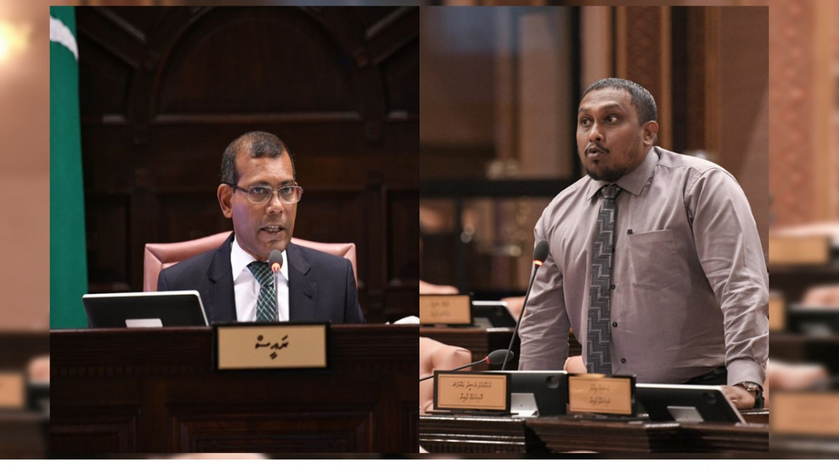 ނޮޅިވަރަމް ދާއިރާގެ މެމްބަރ މުހައްމަދު ނަޝީދު އަދި ރައްޔިތުންގެ މަޖިލީހުގެ ރައީސް، ރައީސް މުހައްމަދު ނަޝީދު