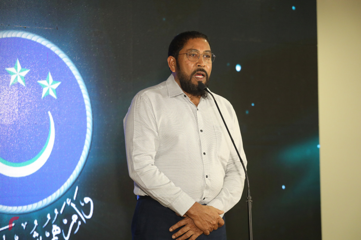 27 މެއި 2019 --19 ވަނަ ރައްޔިތުންގެ މަޖުލިހުގެ އޮރިއަންޓޭޝަންގެ ތެރެއިން، މަޖުލިހުގެ ރައީސް ވާހަކަފުޅު ދައްކަަނި-- ފޮޓޯ: ޝުއައިބް މުހައްމަދު