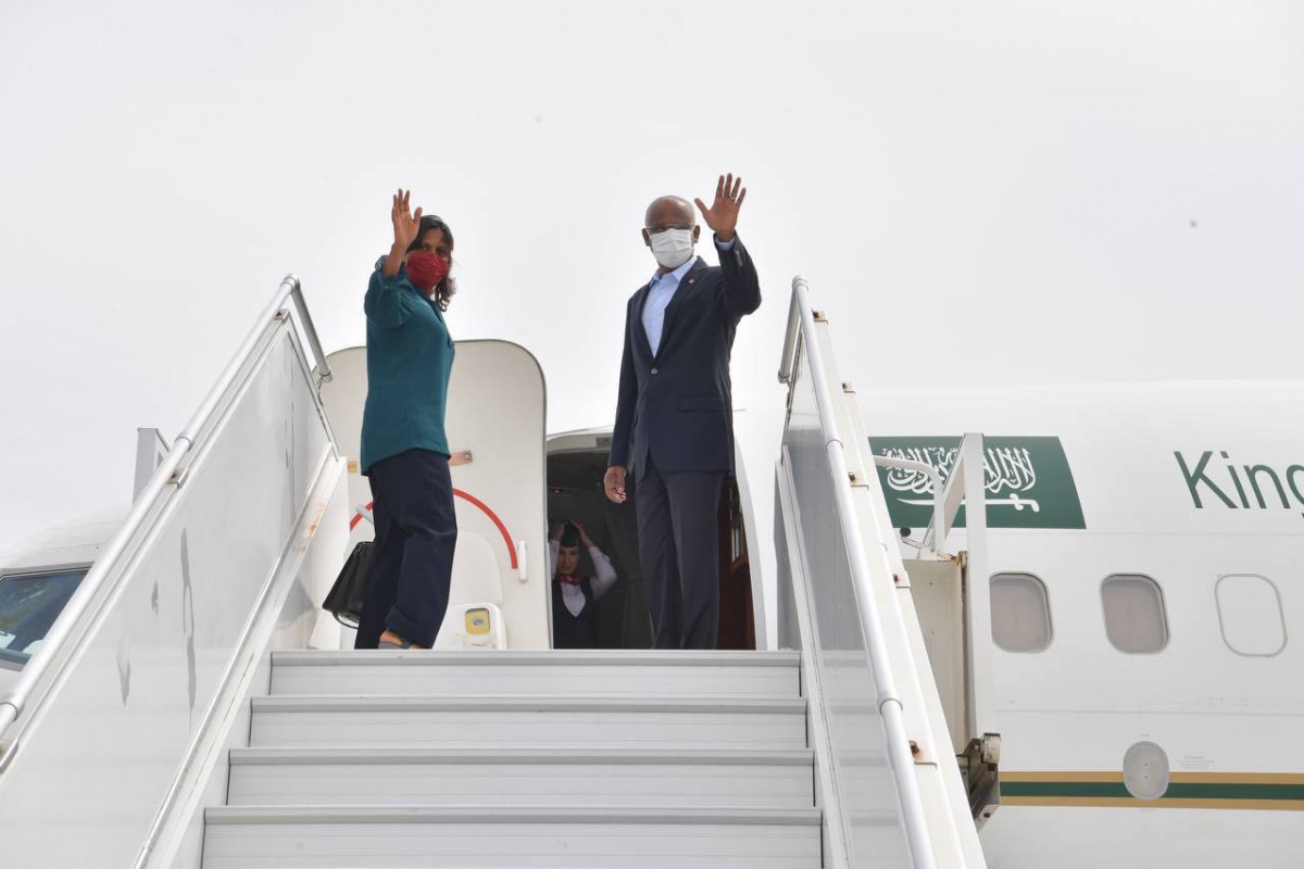 President Ibrahim Mohamed Solih and First Lady Fazna Ahmed departed for Makkah, Saudi Arabia, to perform the Hajj pilgrimage