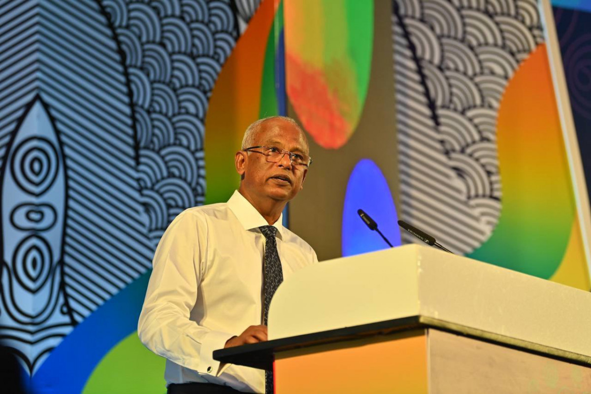 President Ibrahim Mohamed Solih at the National Youth Day function