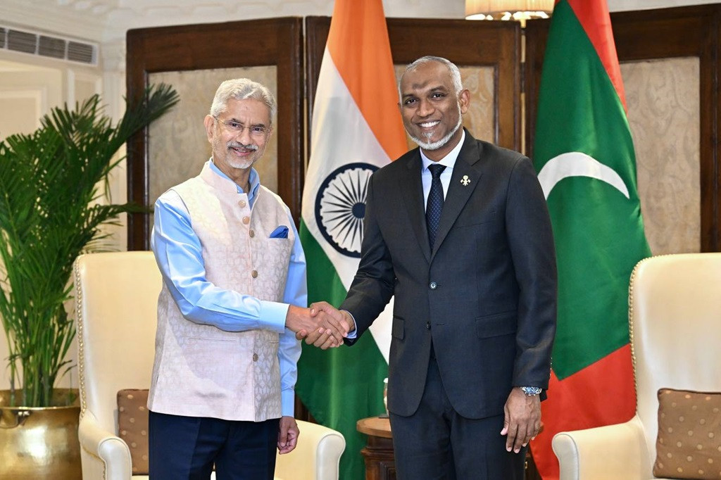 The Union Minister of India paid a courtesy call on the Maldivian president on Monday