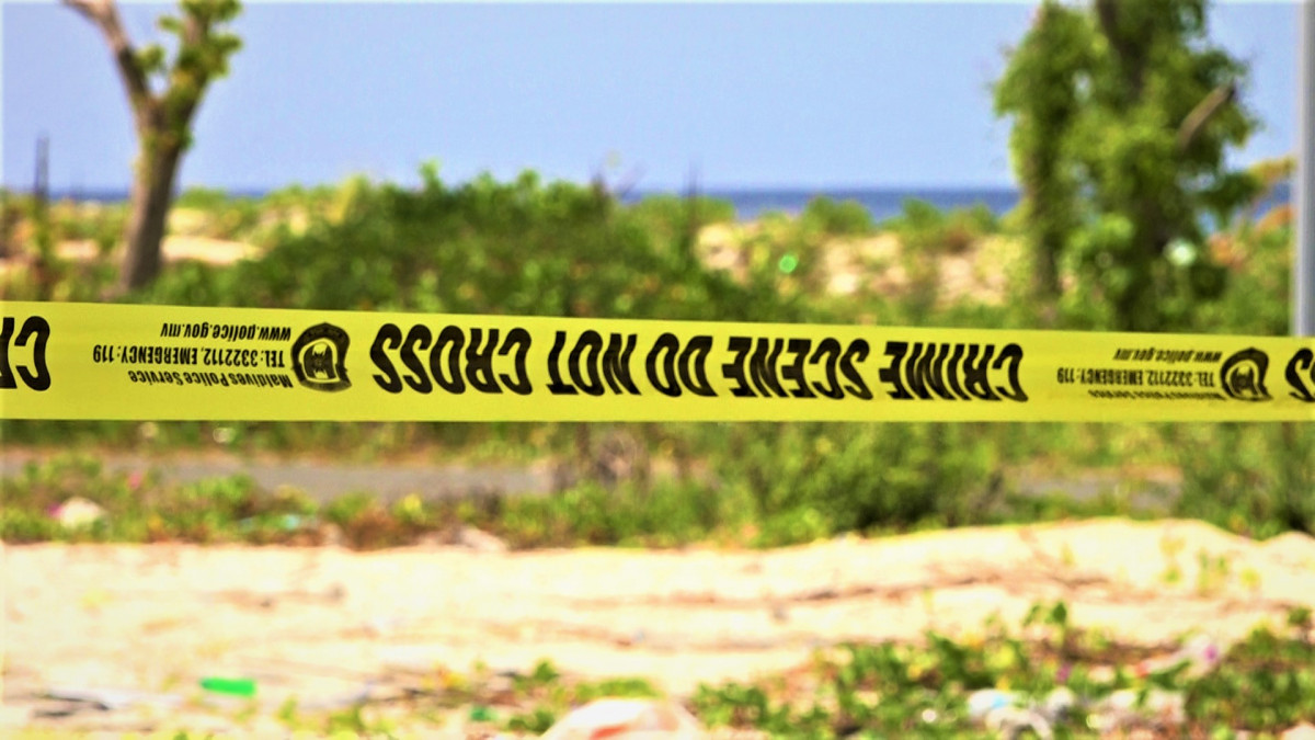 The scene of the crime where the 13-year-old victim's body was discovered