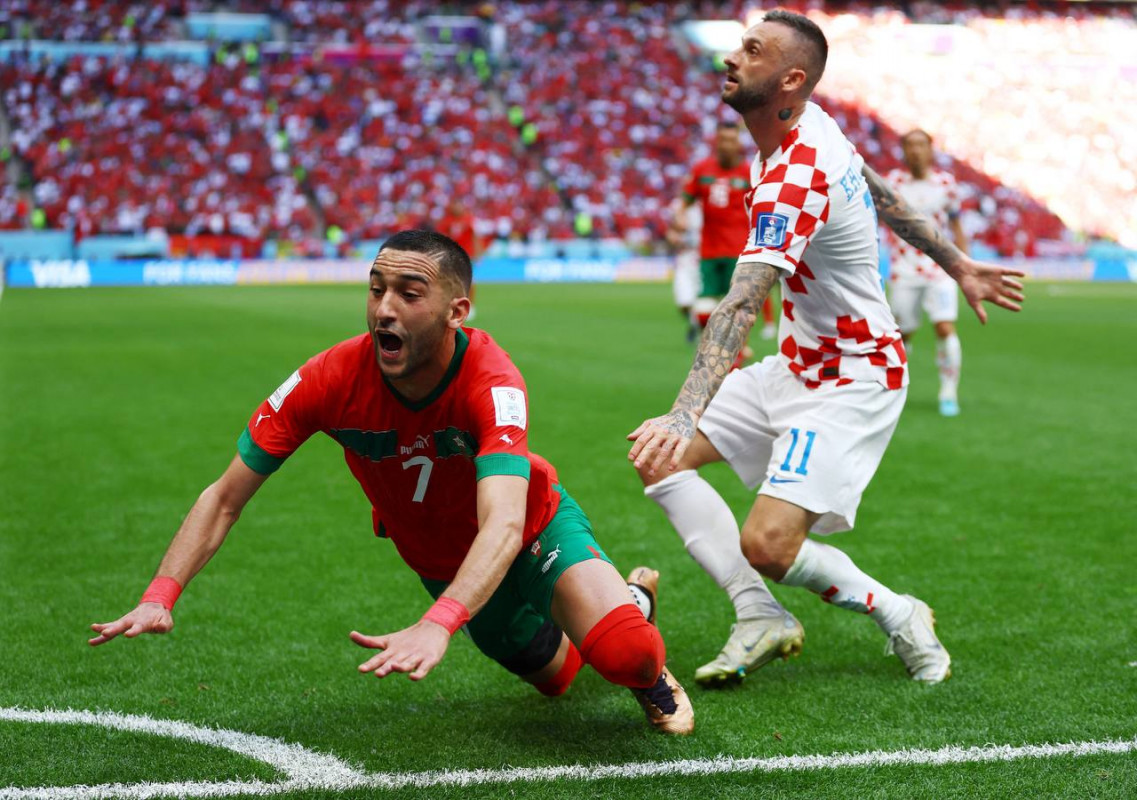 ކްރޮއޭޝިޔާއާއި މޮރޮކޯ ކުޅުނު މެޗުގެ ތެރެއިން - ފޮޓޯ: ރޮއިޓާސް  