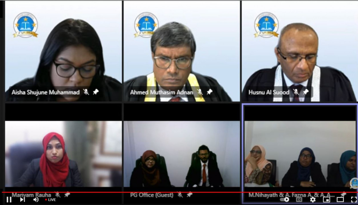 އާޒިމާގެ ޝަރީއަތް- މި އަޑުއެހުމުގައި ވަނީ އިސްތިއުނާފްއާއި ގުޅޭގޮތުން ދެފަރާތުން ވާހަކަ ދައްކަވާފައި