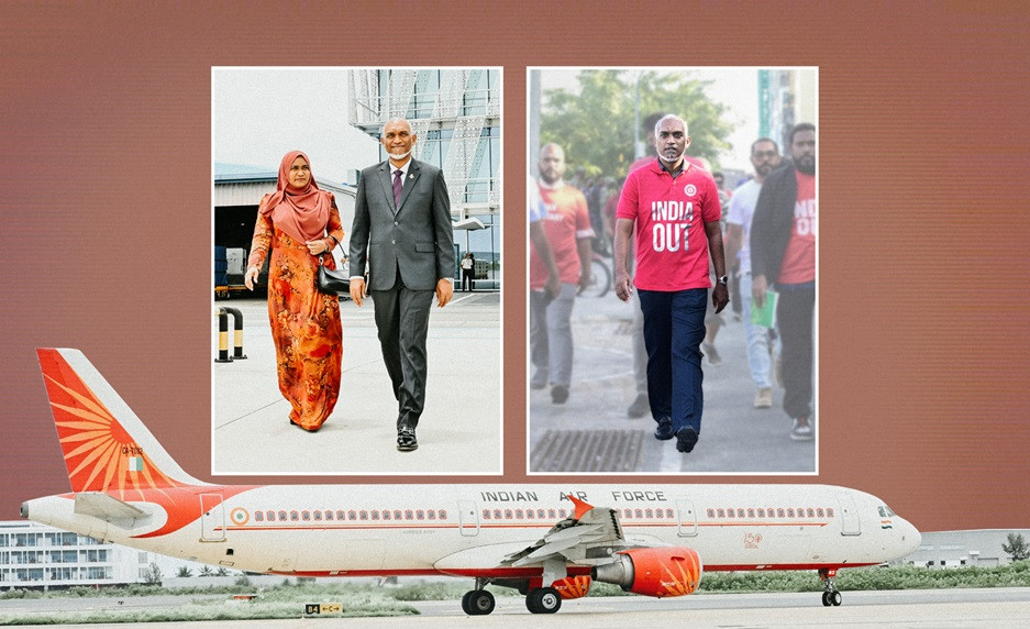 ރައީސް ޑރ.މުހައްމަދު މުއިއްޒާއި، އެމަނިކުފާނުގެ އަނބިކަބަލުން އާދިއްތަ ދުވަހު އިންޑިއާ އަށް ވަނީ ފުރާވަޑައިގެންފައި