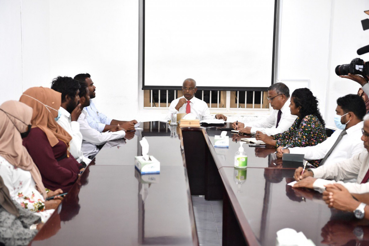 President Solih met the Maafushi Council and WDC on Tuesday