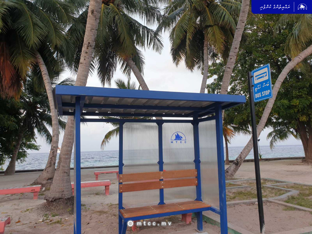 MTCC completes installation of shades at bus stops at Addu City mainland