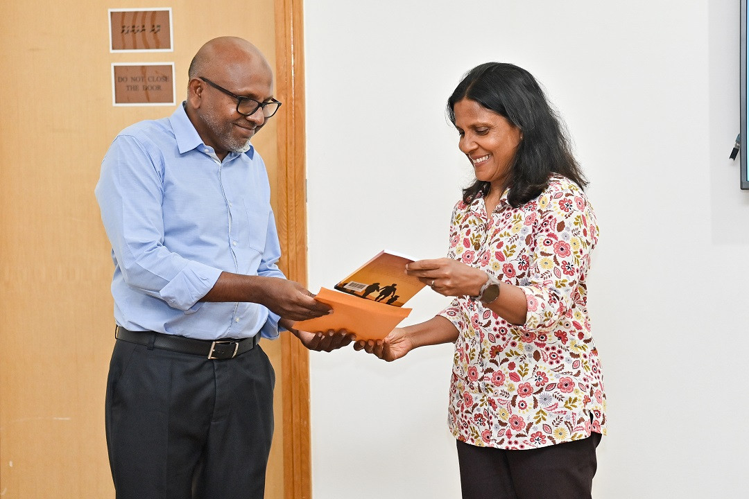 First Lady Fazna Ahmed has launched the book "Kudhin Tharubihyathu Kurumah Fahi Mageh,"