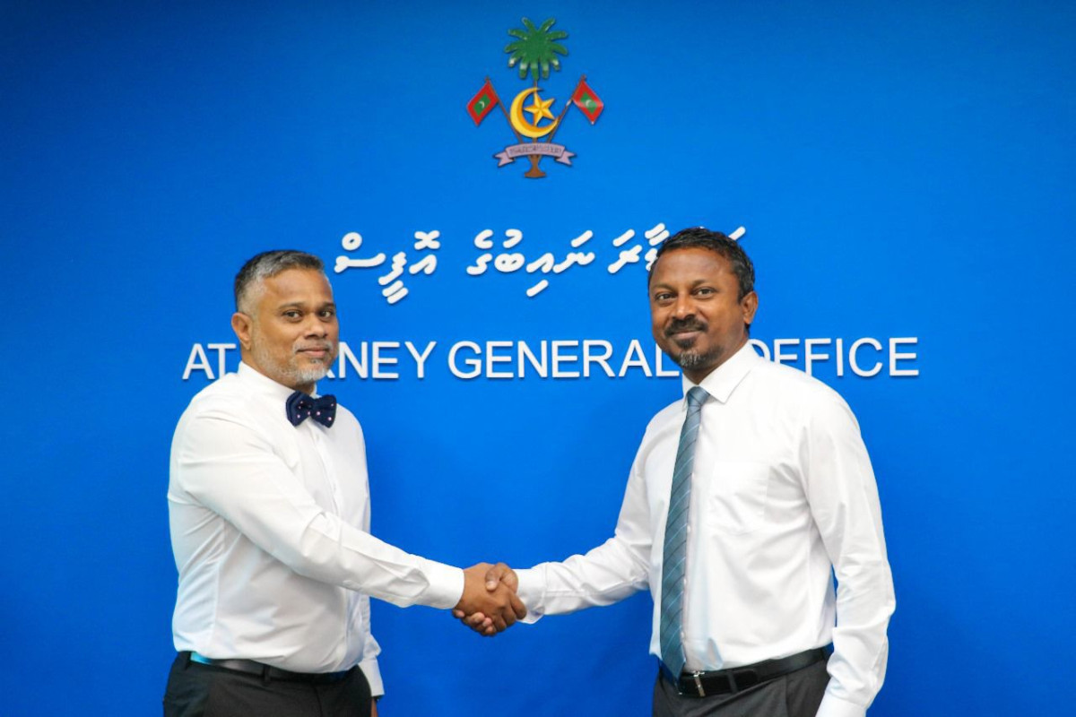 Prosecutor General Abbas Shareef with Attorney General Ahmed Usham