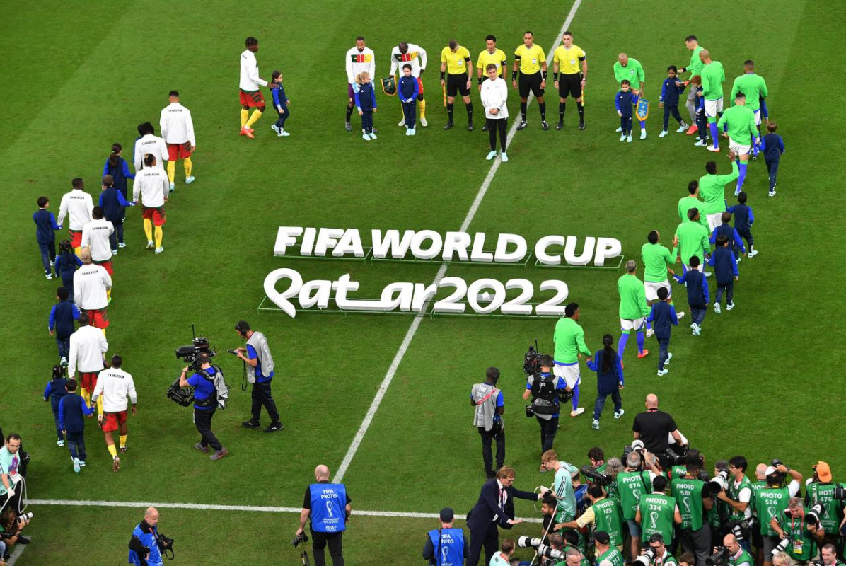 ކެމަރޫން އަދި ބްރެޒިލް ކުޅުނު މެޗުގެ ތެރެއިން - ފޮޓޯ: ރޮއިޓާސް