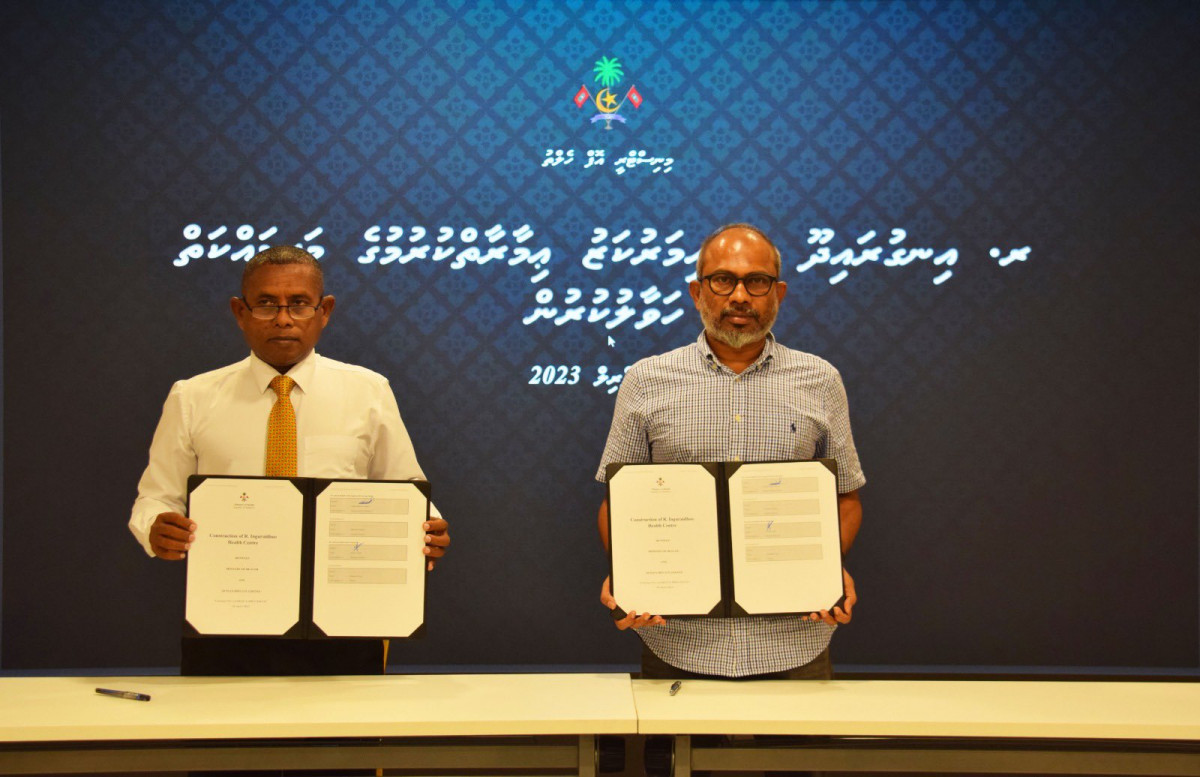 R. Inguraidhoo health center upgrading project was signed on Tuesday