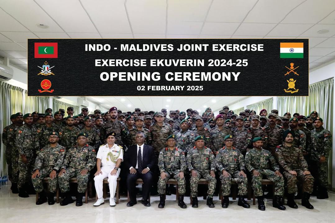 The opening ceremony for the Indo-Maldives Joint Exercise “Exercise Ekuverin”