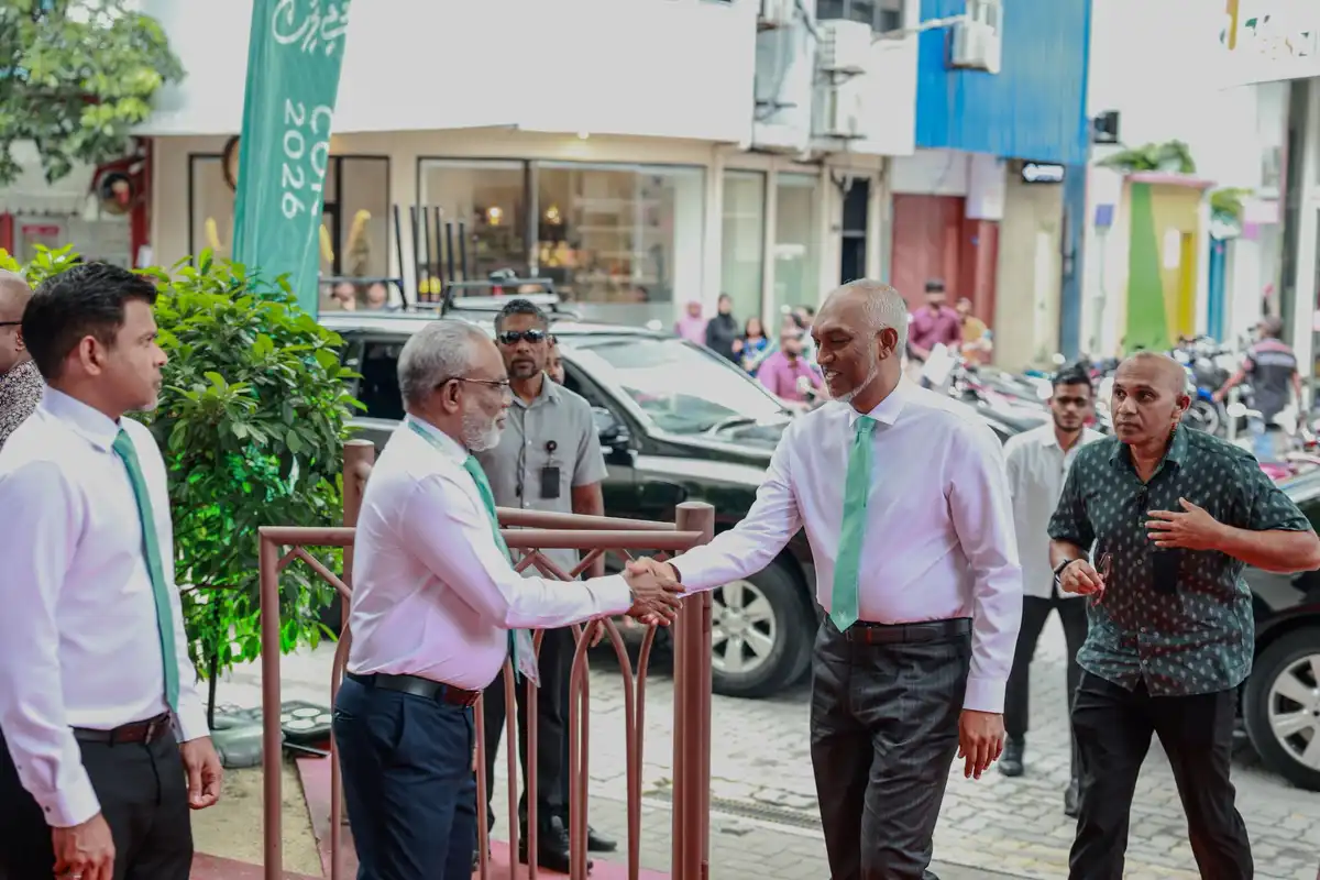ރައީސް ޑރ. މުހައްމަދު މުއިއްޒު އަދި ރައްޔިތުންގެ މަޖިލީހުގެ ރައީސް އަބުއްރަހީމް އަބްދުﷲ
