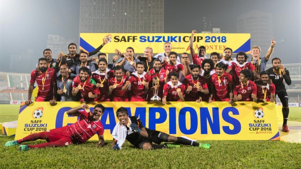 (File photo) Maldives won the 2018 SAFF Suzuki Sup