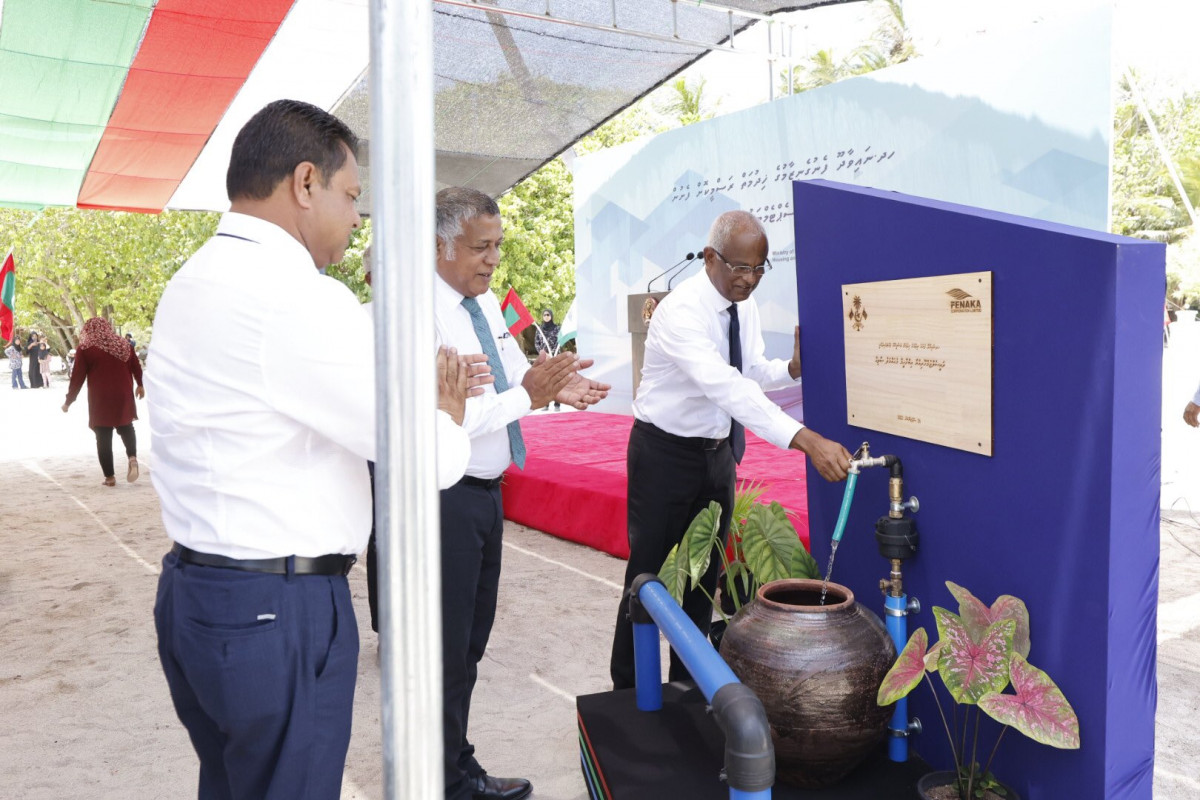 ނައިވާދޫގެ ފެނުގެ ނިޒާމް ރަސްމީކޮށް ރައީސް ޞާލިހު ފައްޓަވައިދެއްވަނީ