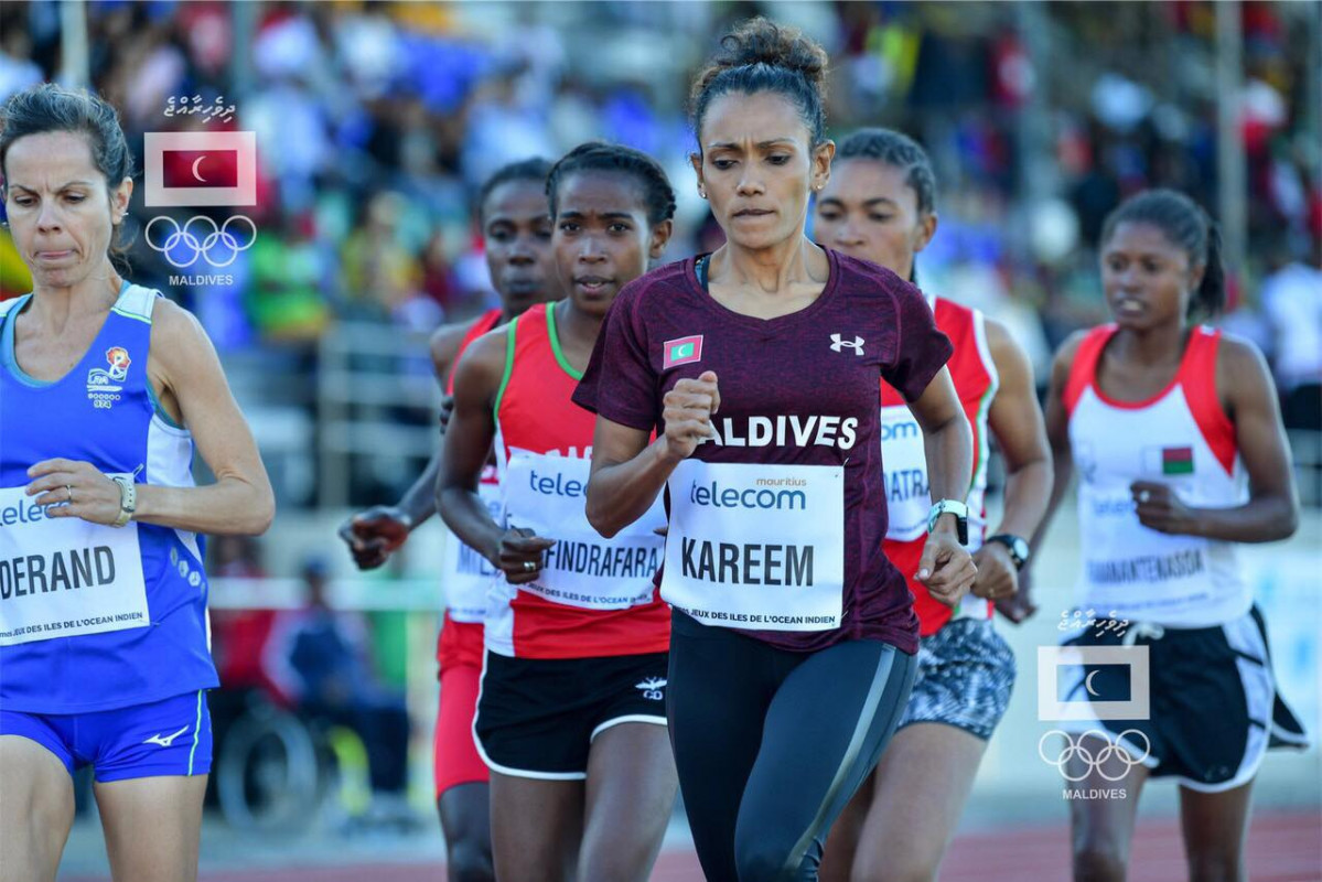 Mariyam “Mary” Abdul Kareem at the ongoing Indian Ocean Island Games