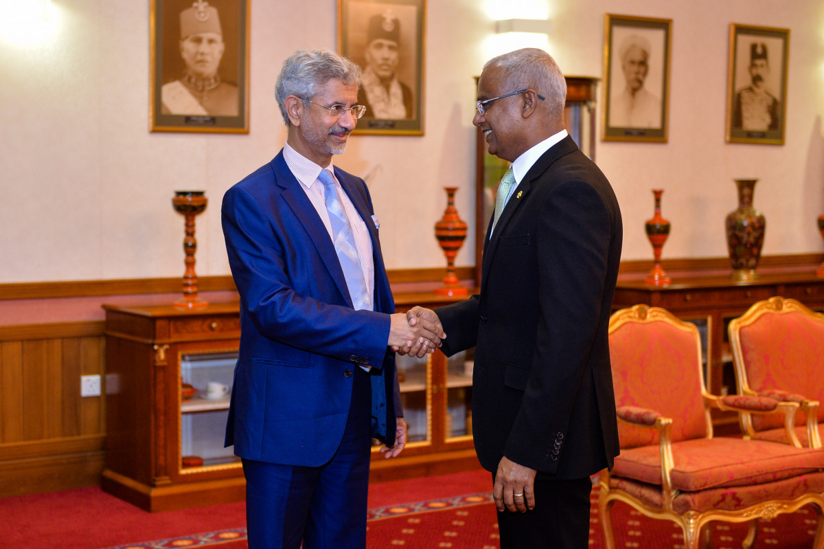 The Indian External Affairs Minister is also scheduled to pay a courtesy call on President Ibrahim Mohamed Solih.