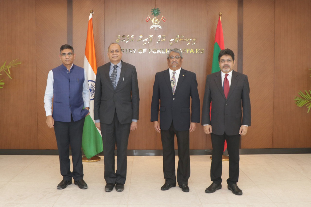 Defence Secretary of India, called on Minister of State for Foreign Affairs Khaleel on Monday