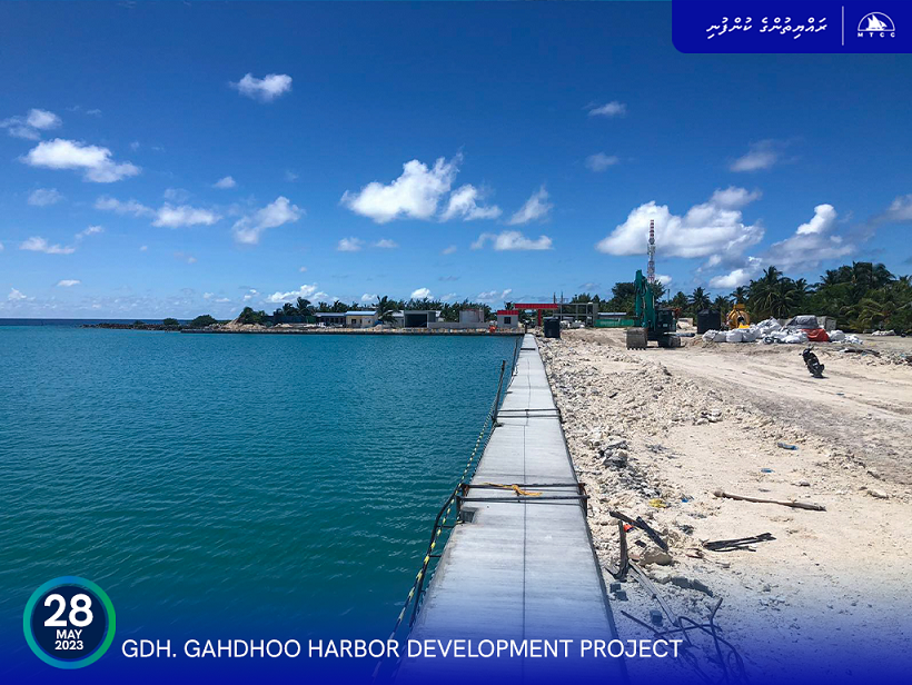 GDh. Gahdhoo harbor development project reaches 57 percent progress