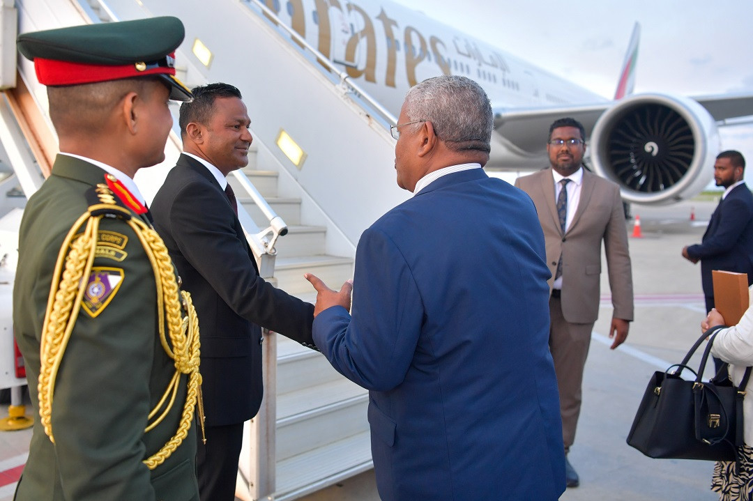 މި ފުރަމާނަ ދަތުރުފުޅުގެ ނިމުން ފާހަގަކޮށް ދެޤައުމު ގުޅިގެން، ޖޮއިންޓް ކޮމިއުނިކޭއެއް ވަނީ ނެރެފައި - ފޮޓޯ: ރައީސް އޮފީސް