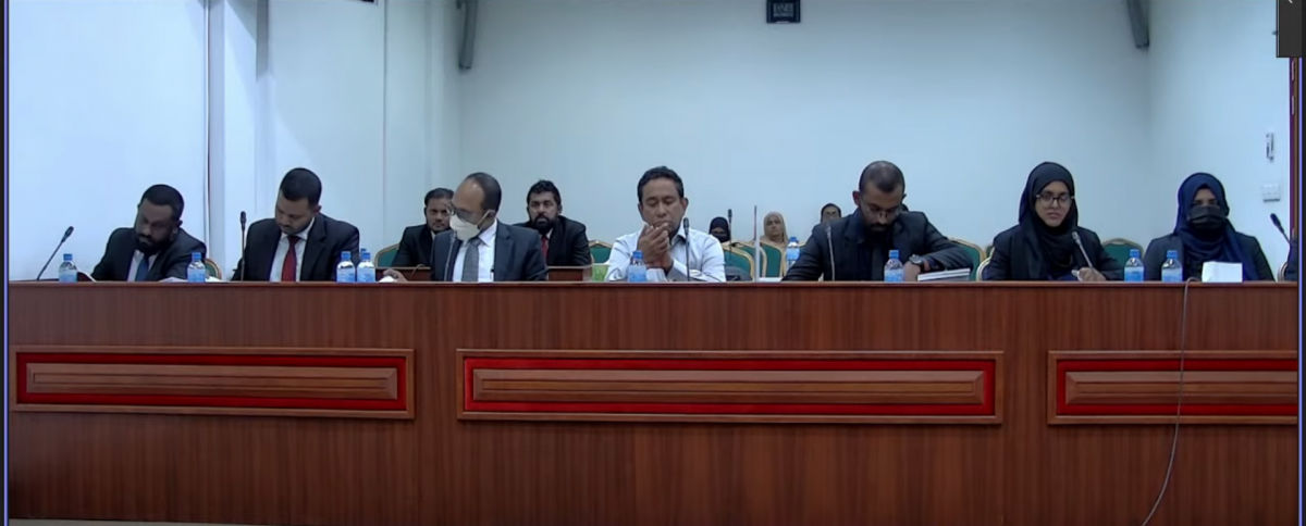 ރައީސް ޔާމީންގެ މައްޗަށް އުފުލާފައިވާ ދައުވާތަކުގެ އަޑުއެހުމުގެ ތެރެއިން