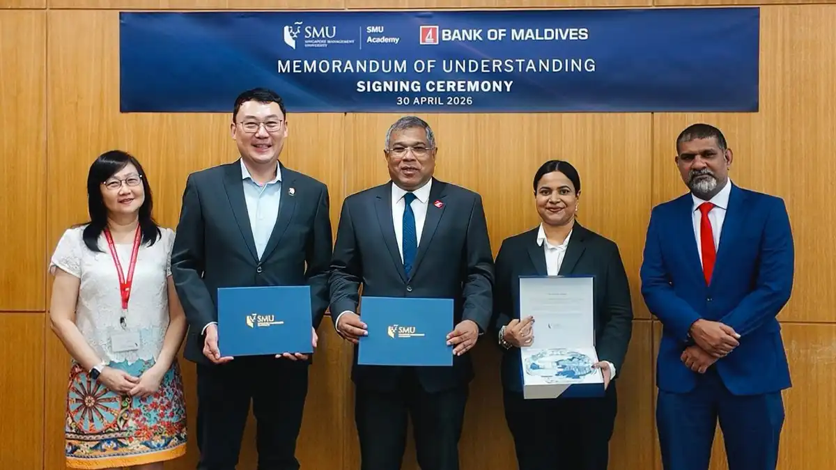 As part of the signing ceremony of an MoU between BML and Singapore Management University (SMU).