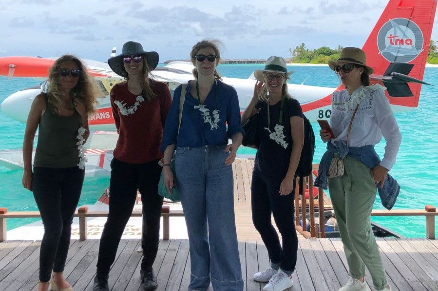 The team of prominent journalists from France