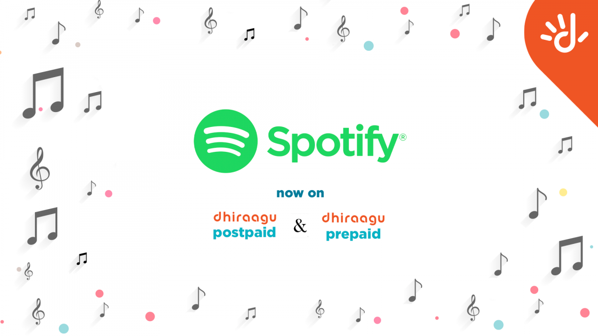 Dhiraagu has added Spotify to Prepaid and Postpaid Streaming Add-ons