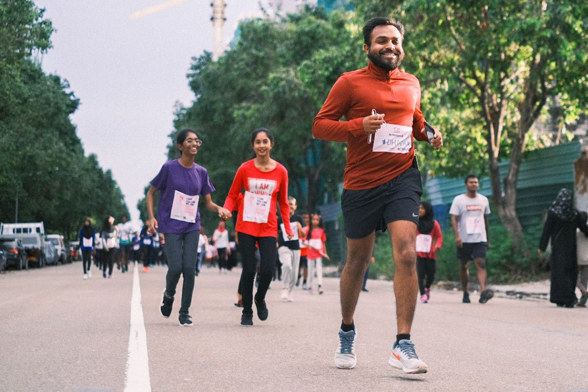 The country’s national bank supported the annual ‘Pink Ribbon Run-Walk’ initiative by the cancer society, on Saturday