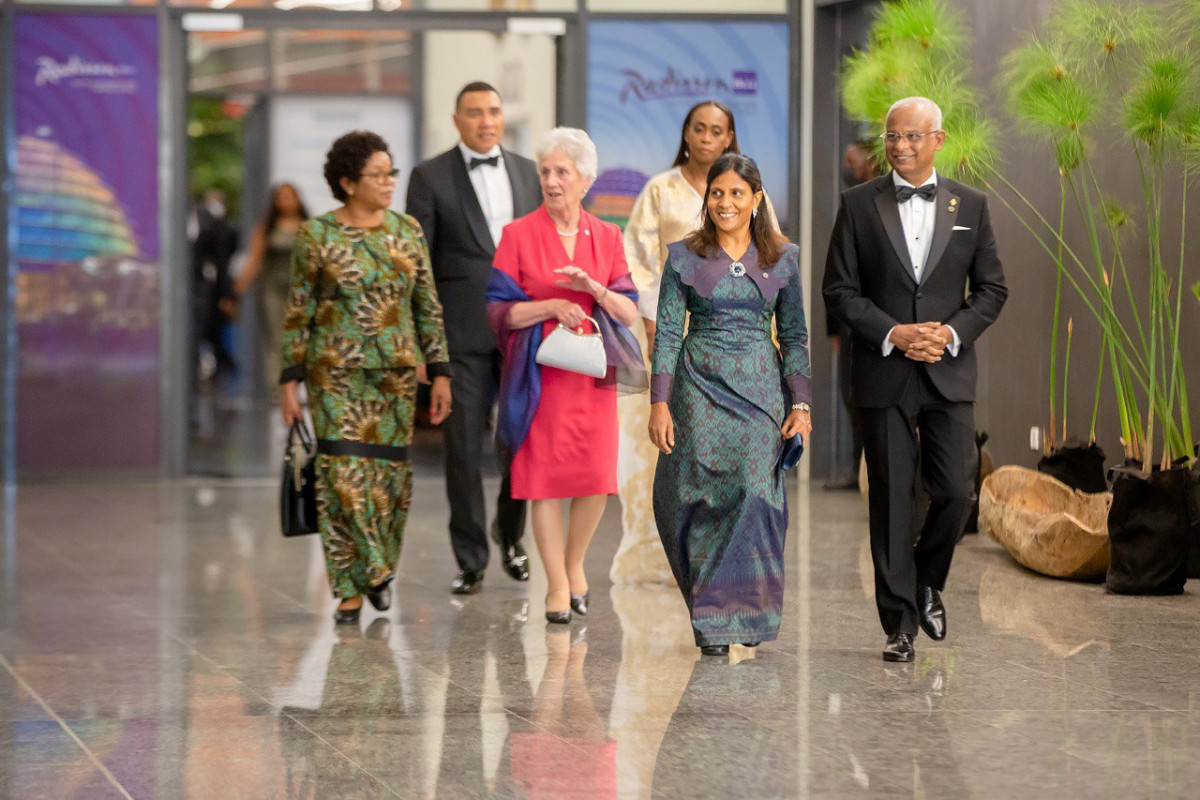 President Ibrahim Mohamed Solih and First Lady Fazna Ahmed have attended the Official Welcome Reception and State Dinner hosted by First Couple of Rwanda