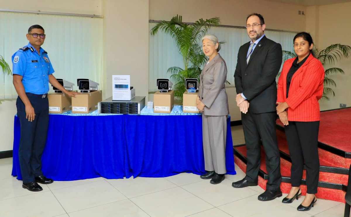 ޖަޕާނުން ދިވެހި ފުލުހުންގެ ޚިދުމަތަށް ސީސީޓީވީ ކެމެރާ އިކުއިޕްމަންޓް ހަދިޔާ ކޮށްދެއްވަނީ