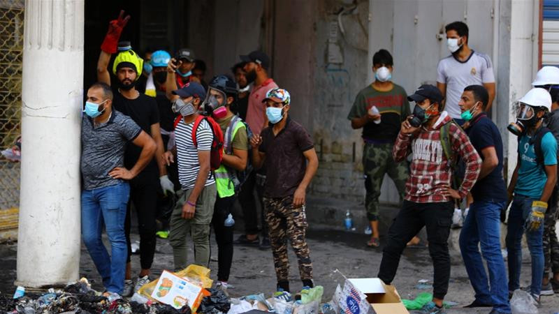 އިރާގުގައި ހަޅުތާލުކުރާ ސަރަހައްދުގެ ފޮޓޯއެއް