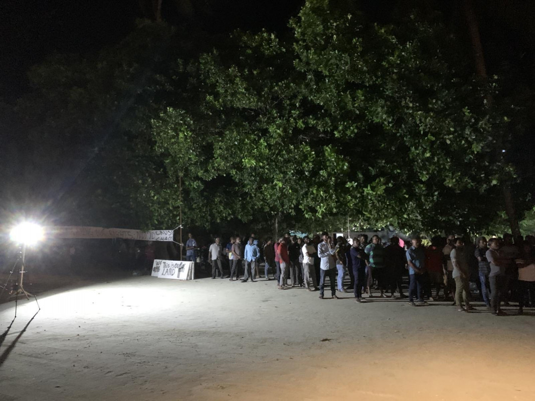 The arrests were made in connection with protests in Kudahuvadhoo island of Dhaal atoll