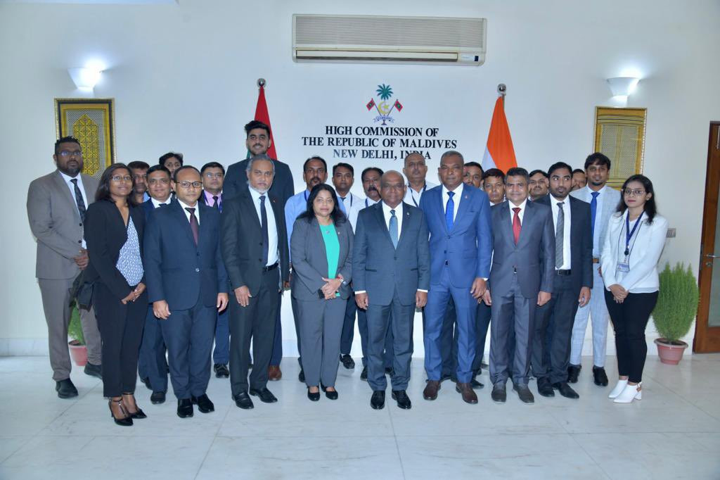 Foreign Minister Shahid visited the High Commission of Maldives in India on Wednesday