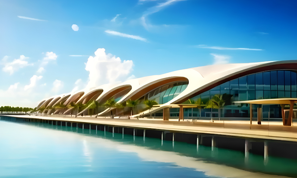 ތިނަދޫގައި ގާއިމްކުރެވޭ ބައިނަލްއަގުވާމީ އެއާޕޯޓުގ ފޮޓޯއެއް