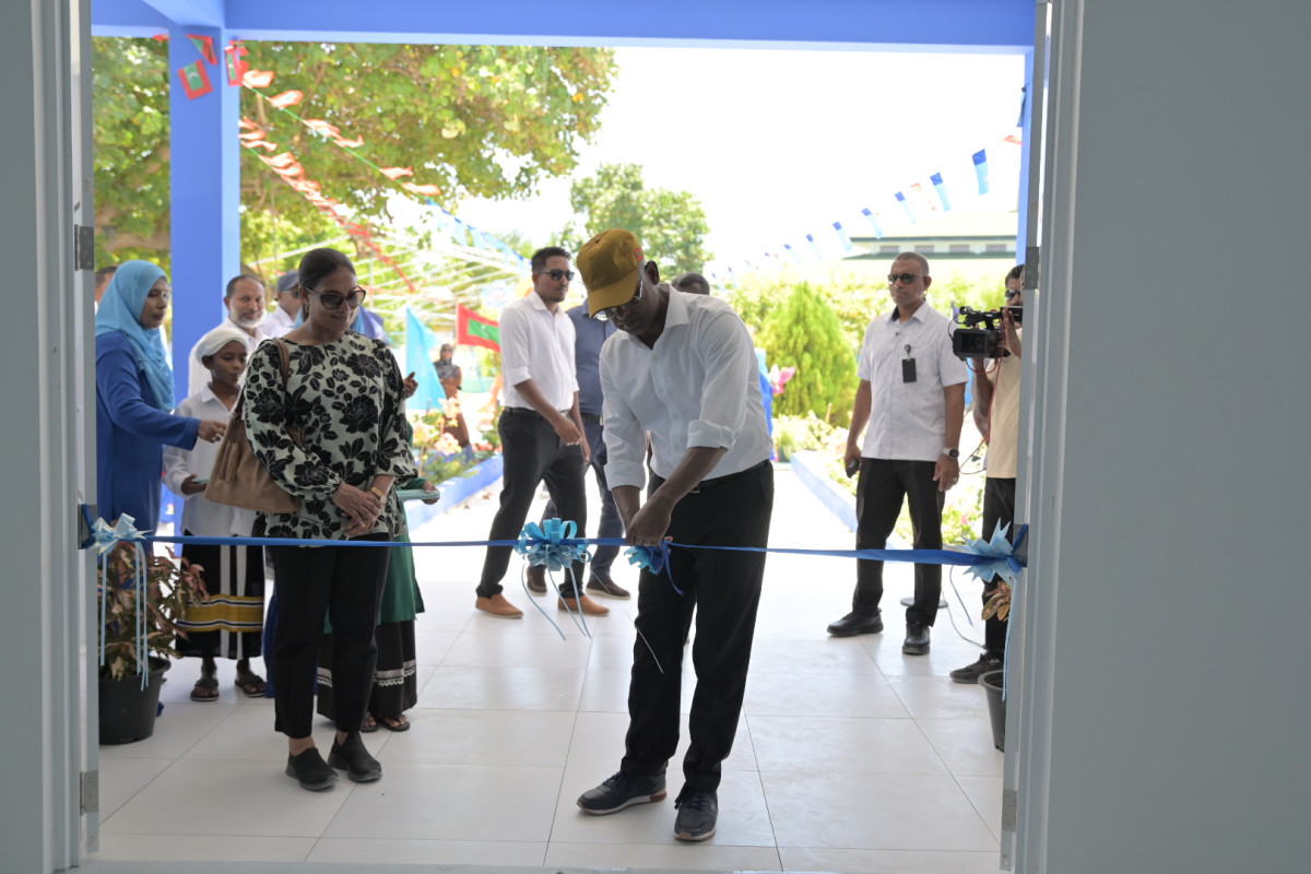 ރައީސް ސާލިހު ކެޔޮދޫ ސްކޫލުގެ މަލްޓިޕަރޕަސް ހޯލު ހުޅުއްވައިދެއްވަނީ