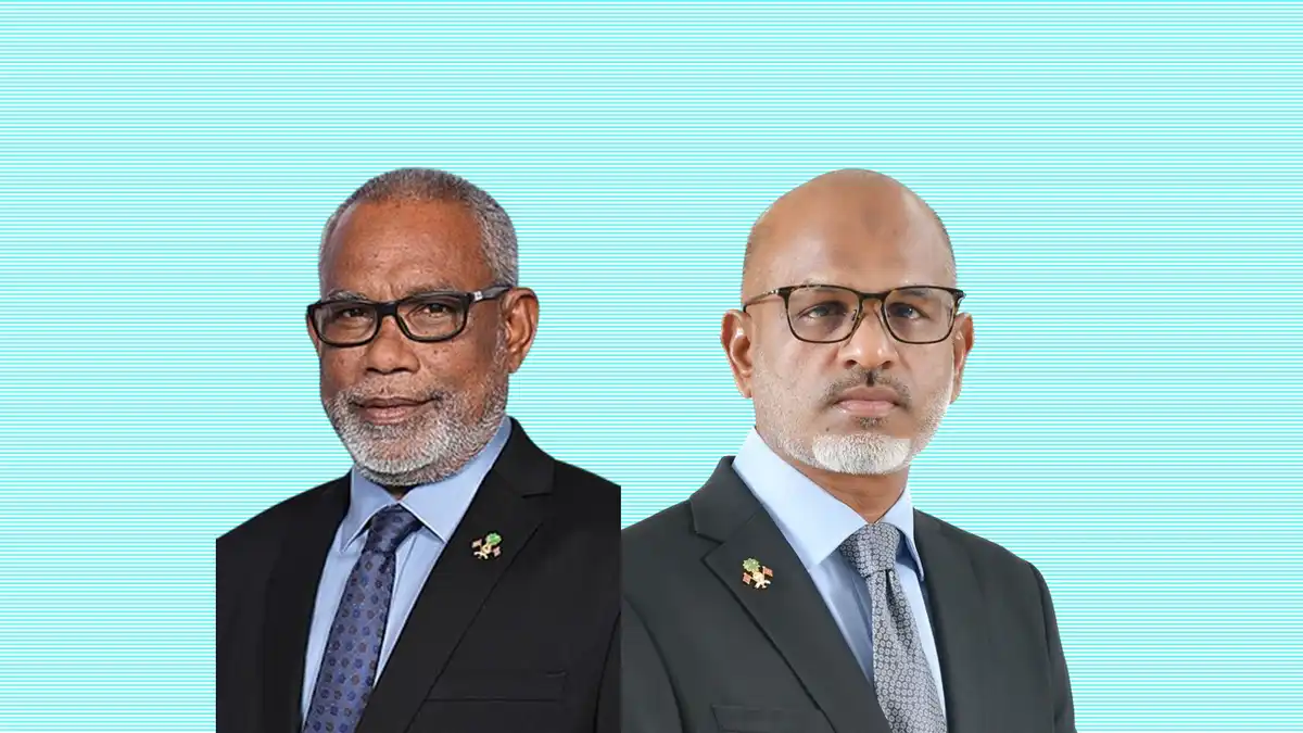 ރައްޔިތުންގެ މަޖިލީހުގެ ރައީސް އަބްދުއްރަހީމް އަބްދުއްﷲ އަދި މަޖިލީހުގެ ނައިބު ރައީސް އަހުމަދު ނާޒިމް