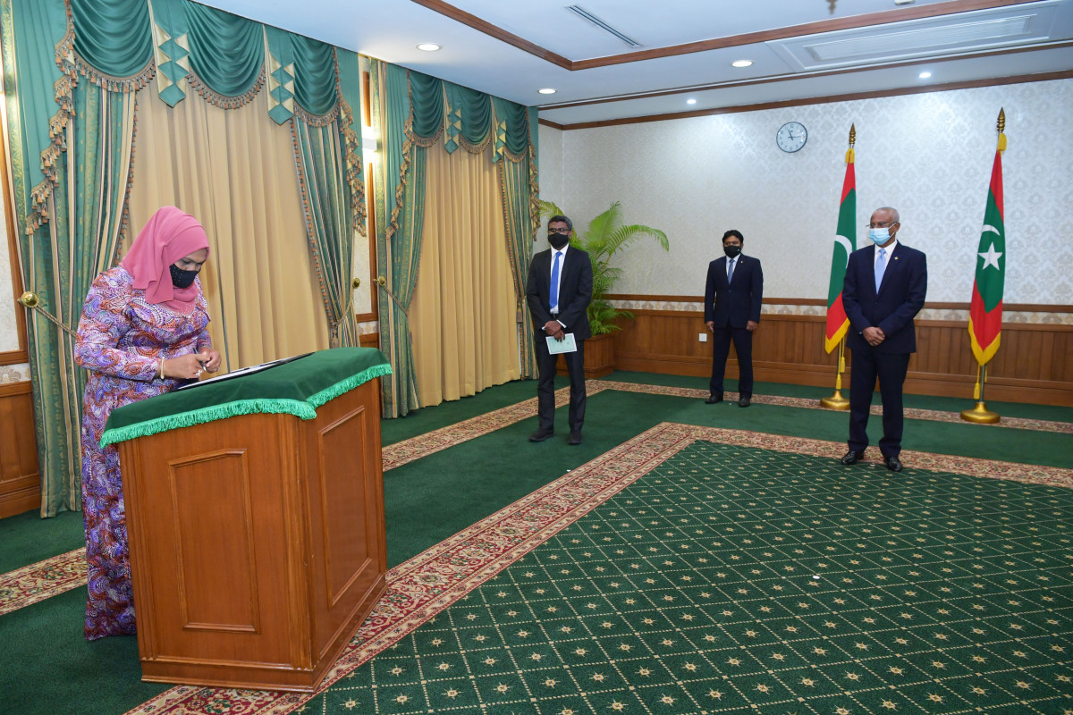 ރައީސުލްޖުމްހޫރިއްޔާ، ހިއުމަން ރައިޓްސް ކޮމިޝަނުގެ މެންބަރުކަމުގެ މަޤާމަށް ބޭފުޅަކު ޢައްޔަން ކުރެއްވުން - ފޮޓޯ: ރައީސް އޮފީސް