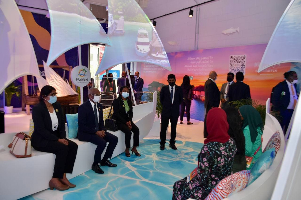 President Ibrahim Mohamed Solih toured the Expo 2020 Dubai on Monday