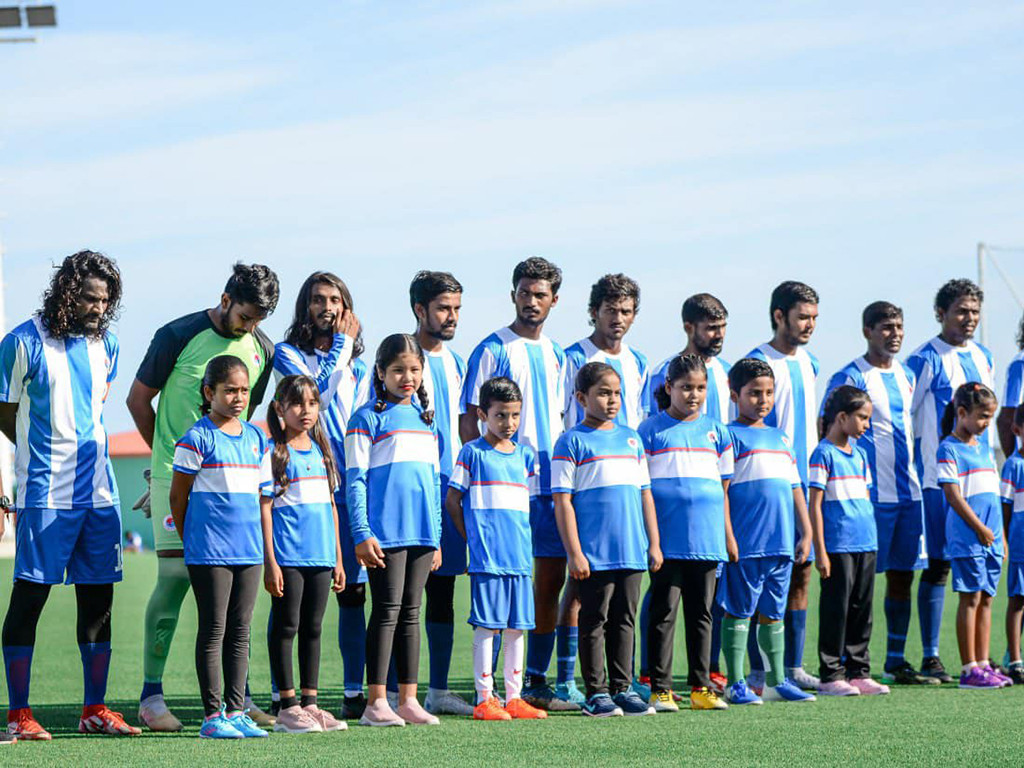 ޤައުމީ ޓީމާ ދެކޮޅަށް ނުކުތް ކްލަބް އޭދަފުށި - ފޮޓޯ: ކްލަބް އޭދަފުށި