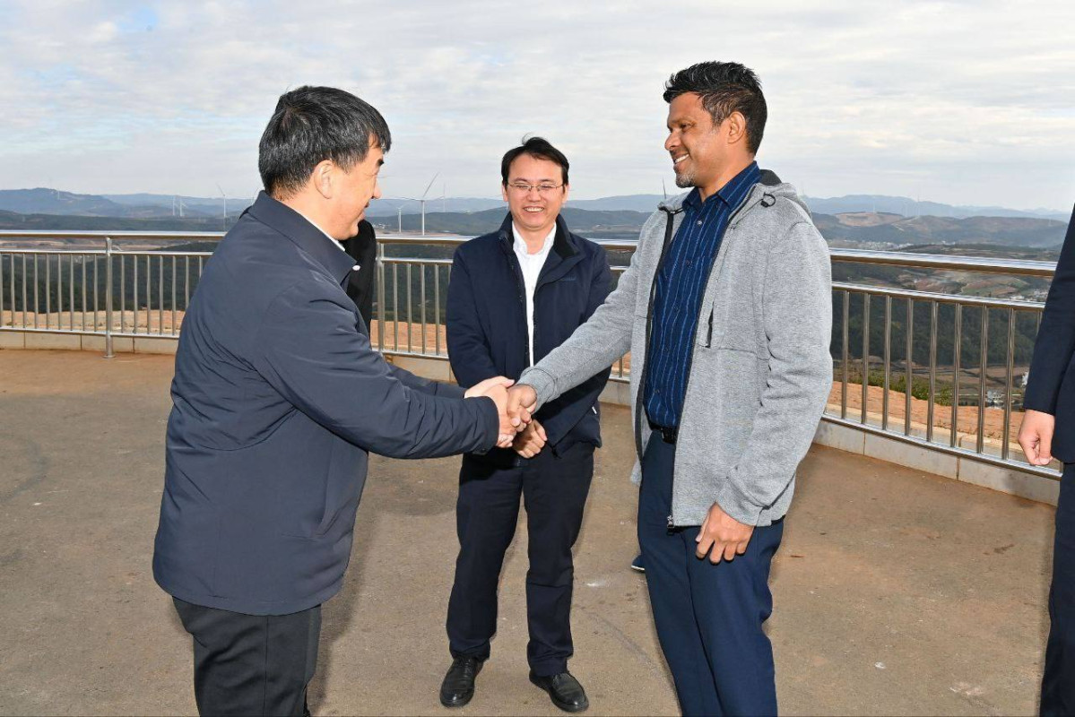 Vice President Hussain has visited the Qujing Tongquan Wind Farm in Kunming, Yunnan Province, China