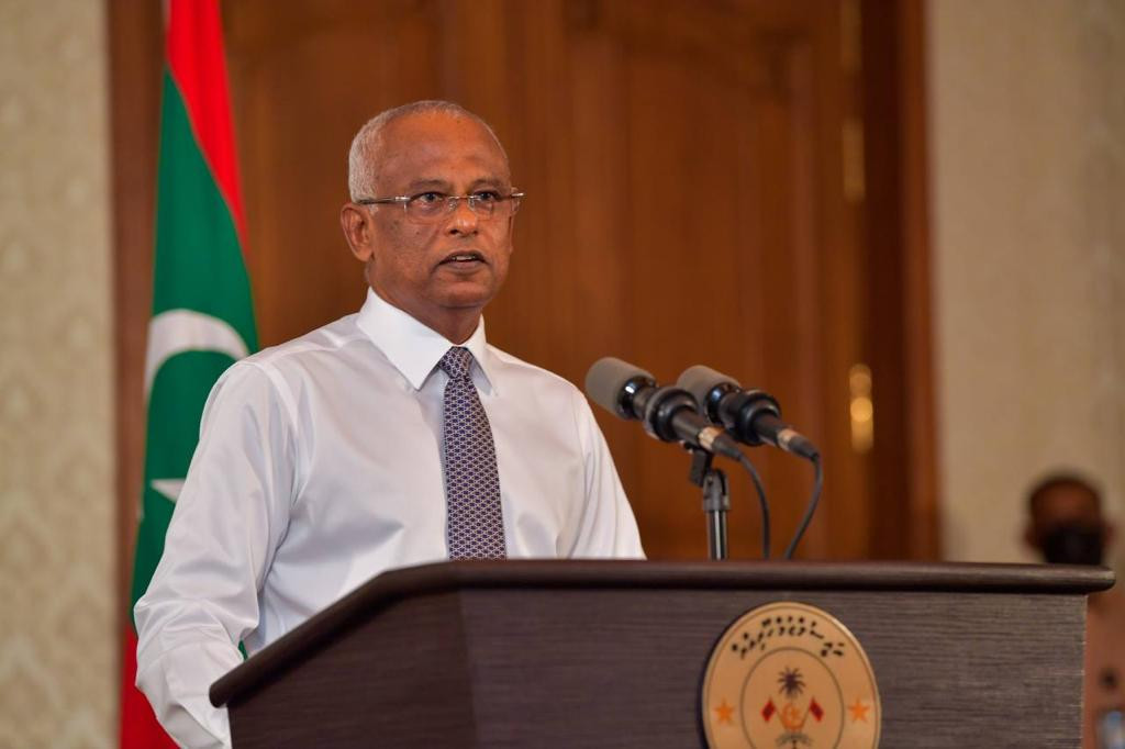 President Ibrahim Mohamed Solih held his first press conference after the Local Council and WDC Elections on Monday afternoon