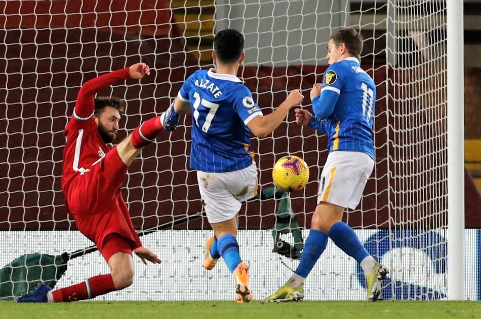 ލިވަޕޫލާއި ބްރައިޓަން ބައްދަލުކުރި މެޗުގެ ތެރެއިން: މި މެޗުން ބްރައިޓަން މޮޅުވީ 1-0 ން