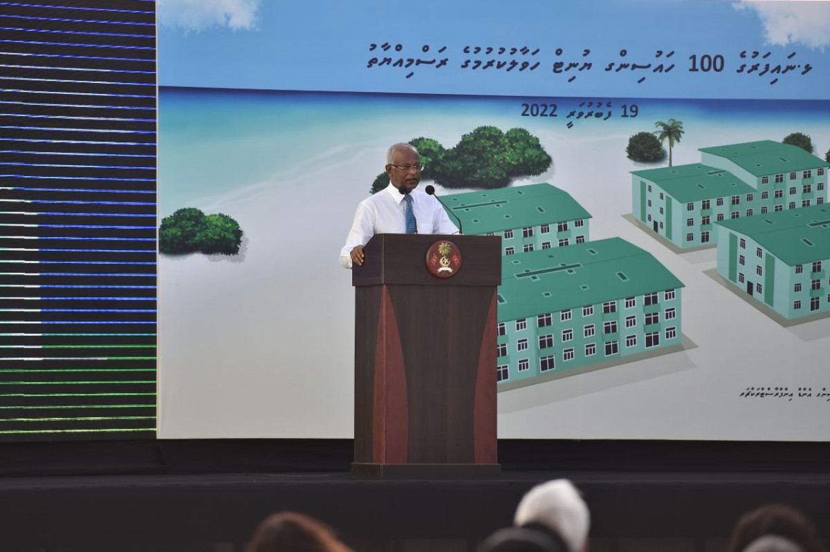 President Ibrahim Mohamed Solih during his recent tour of Lhaviyani atoll