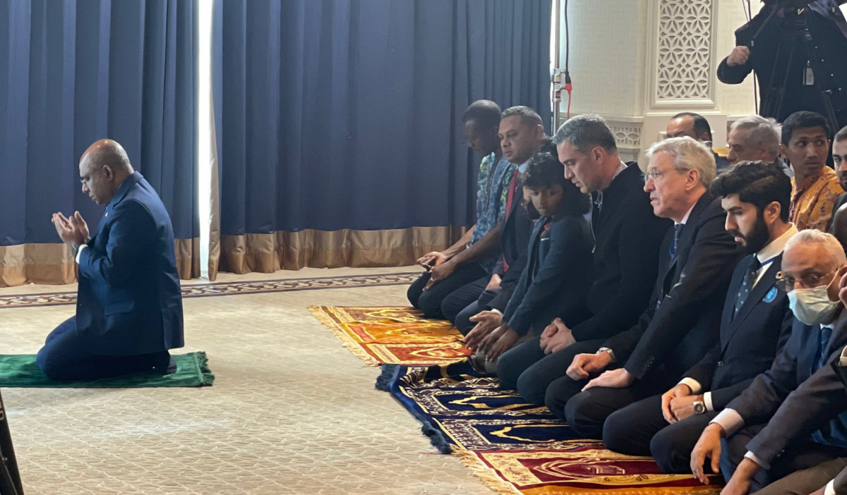 Abdulla Shahid led the Friday prayer at the United Nations on April 29
