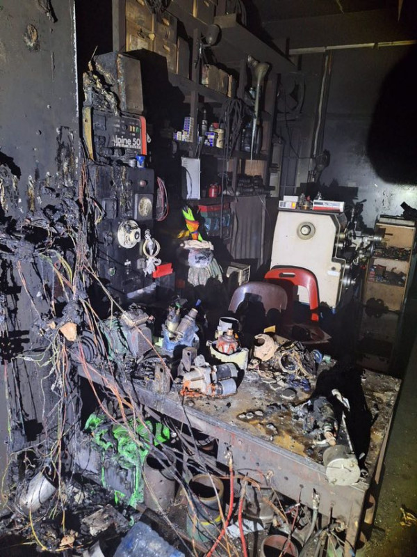 The garage sustained major damages and some properties were left damaged beyond use