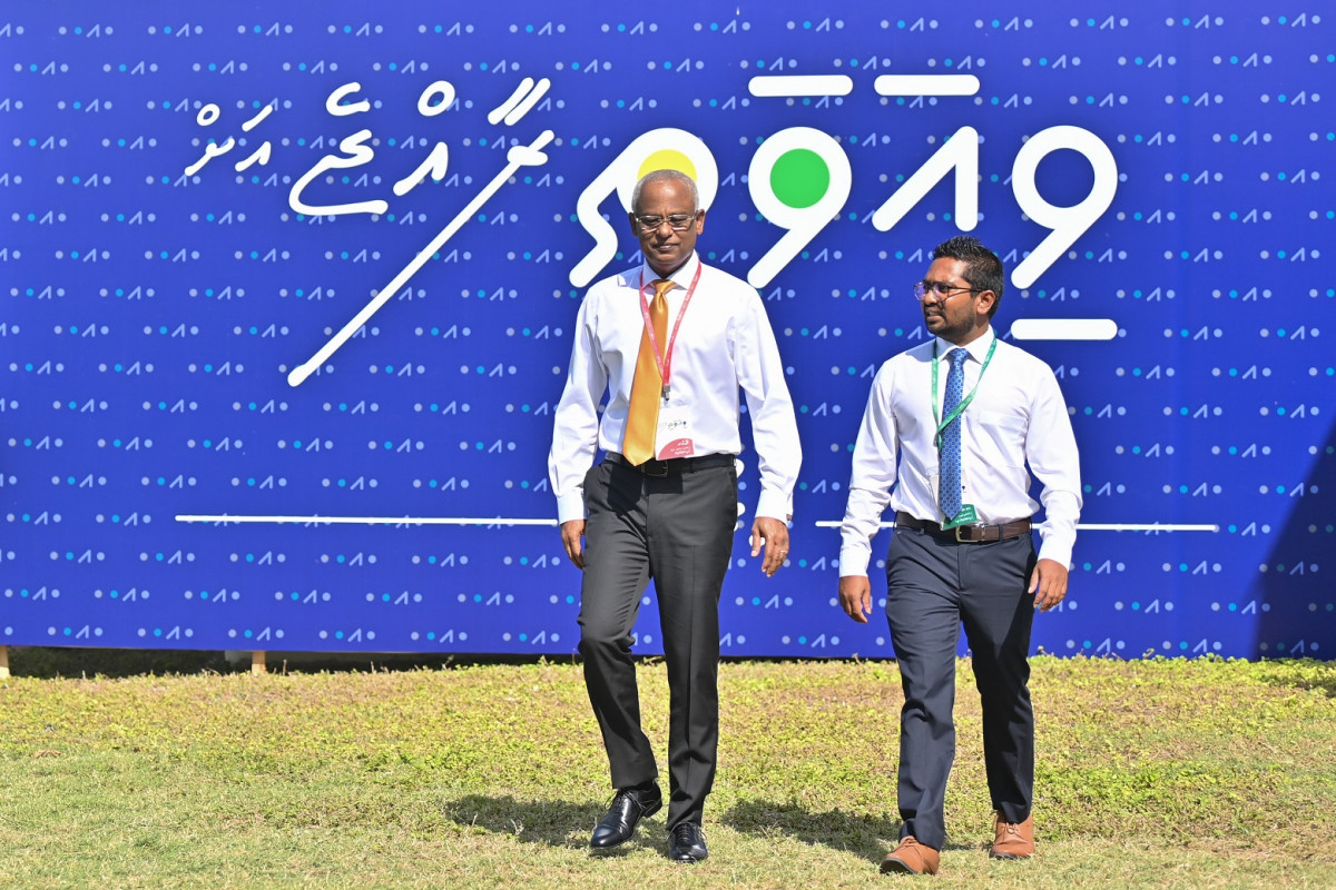 President Ibrahim Mohamed Solih during the Viavathi Raajje Conference