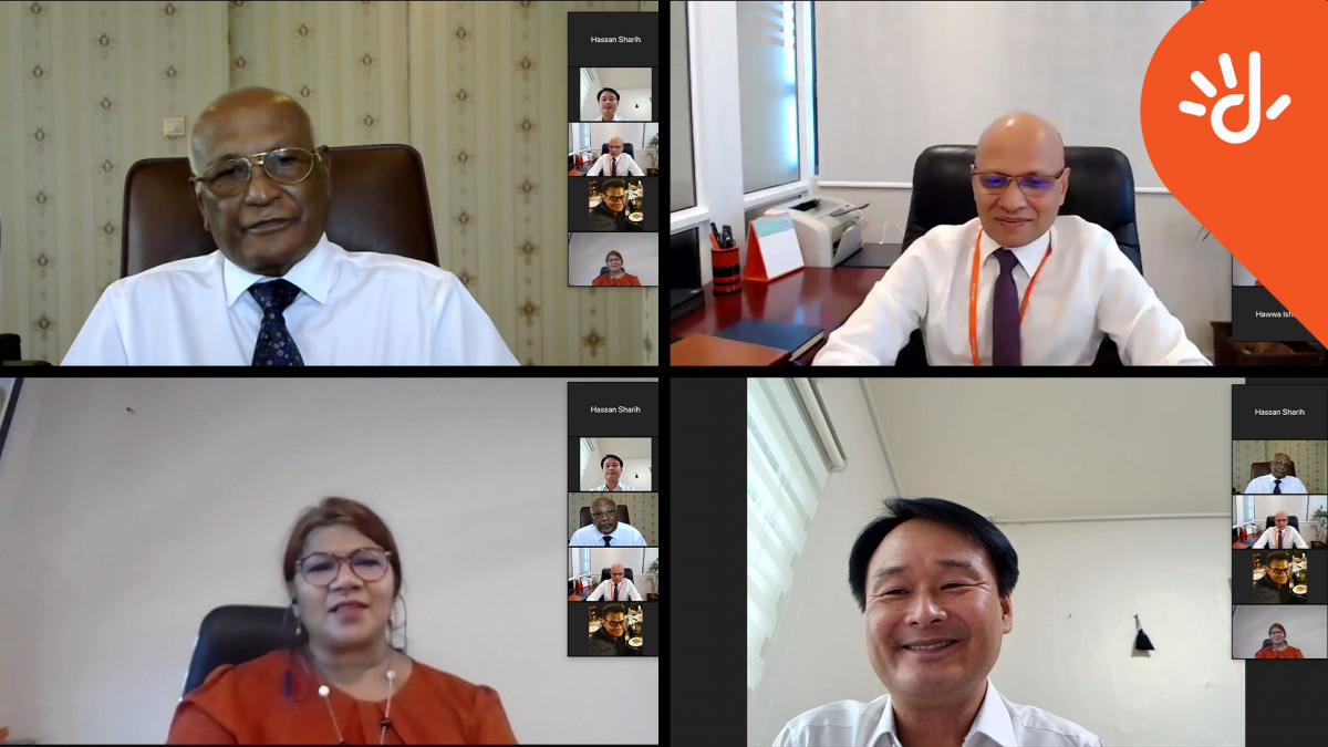 The tablets were gifted at a virtual ceremony held on Tuesday